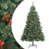 vidaXL Albero Natale Artificiale Incernierato con Pigne e Bacche 240cm