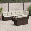 vidaXL Set Divano da Giardino 9 pcs Marrone polyrattan