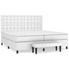 vidaXL Giroletto a Molle con Materasso Bianco 200x200cm in Similpelle