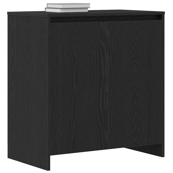 vidaXL Credenza Rovere Nero 70x41x75 cm Legno Massello di Acacia