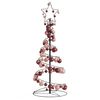 vidaXL Albero di Natale a LED con Palline 80 LED Bianco Caldo 120 cm