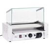 vidaXL Macchina a 5 Rulli per Hot Dog con Coperchio in Vetro 1000 W