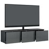 vidaXL Mobile Porta TV Grigio Lucido 120x34x30 cm in Legno Multistrato