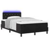 vidaXL Letto a Sorgente LED con materasso Nero 120 x 200 cm Velluto