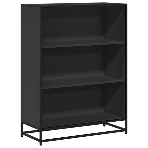 vidaXL Libreria Nera 80,5x35x107,5 cm in Legno Multistrato