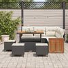 vidaXL Set Divano da Giardino 9 pcs Nero e Crema polyrattan