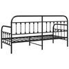 vidaXL Struttura per letto di giorno Nero 75 x 190 cm Acciaio