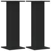 vidaXL Supporti per Piante 2 pz Neri 30x30x80 cm Legno Multistrato