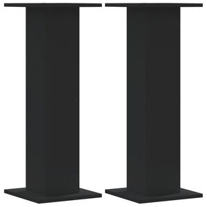 vidaXL Supporti per Piante 2 pz Neri 30x30x80 cm Legno Multistrato