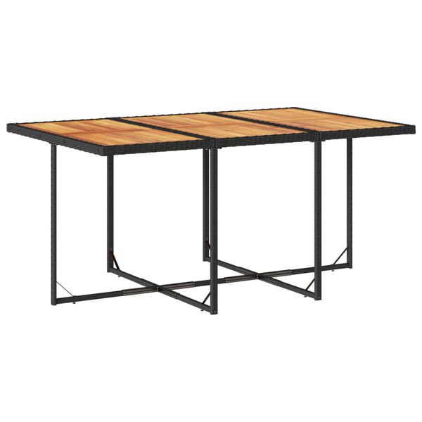 vidaXL Set da Pranzo da Giardino 11 pz con Cuscini in Polyrattan Nero