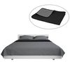 vidaXL Copriletto Double-Face Trapuntato 230x260 cm Grigio e Nero