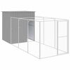 vidaXL Casetta Cani Corsa Grigio Chiaro 165x455x181 cm Acciaio Zincato