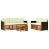 vidaXL Set divani con cuscino 6 pcs Legno di Acacia Massello