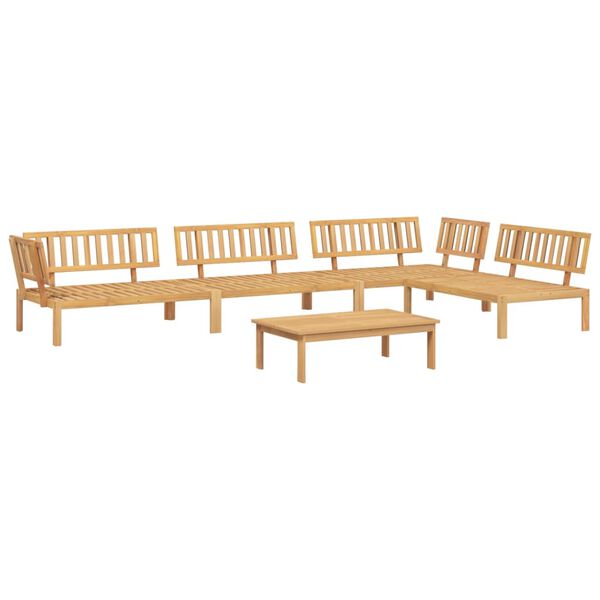 vidaXL Set Divano Pallet da Giardino 5 pz in Legno Massello di Acacia