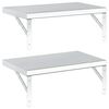vidaXL Mensole a Muro 2 pz 50x30 cm Argento in Acciaio Inossidabile