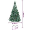 vidaXL Albero di Natale artificiale Verde 210 cm PVC e Acciaio