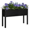 vidaXL Fioriere da Giardino 2 pz Nere 110x31x70 cm in Legno di Pino