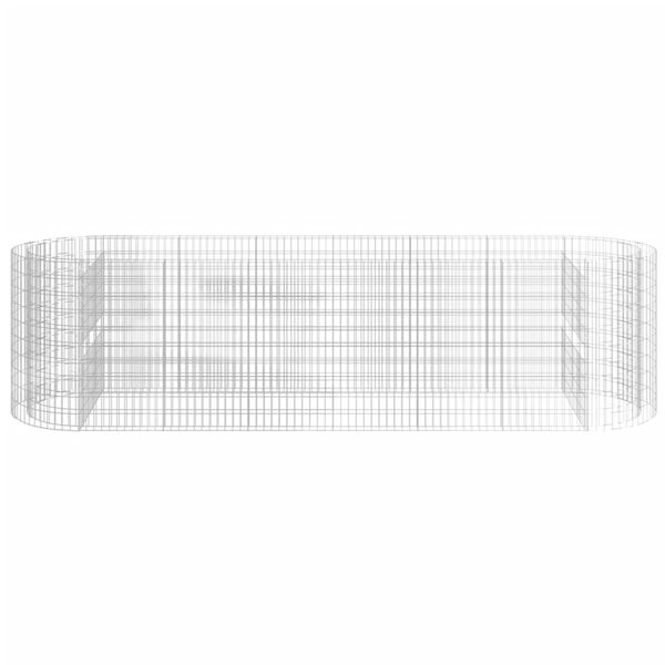 vidaXL Gabbione con Letto Rialzato in Ferro Zincato 400x100x100 cm