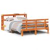 vidaXL Giroletto con Testiera Marrone Cera 120x190 cm Massello Pino