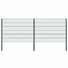 vidaXL Pannello di recinzione con pali in ferro 349x120 cm verde
