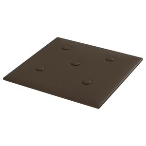 vidaXL Testiera da Parete 12 pz Marrone Pelle Sintetica