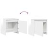 vidaXL Comodini 2 pz Bianco Lucido 45x34x44,5 cm in Truciolato