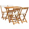 vidaXL Set bistrot 5 pz Olio Naturale Legno di Acacia Massello