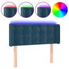 vidaXL Testiera a LED Blu Scuro 83x16x78/88 cm in Velluto