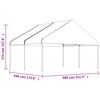 vidaXL Gazebo con Tetto Bianco 4,46x5,88x3,75 m in Polietilene