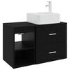vidaXL Set di mobili per il bagno 2 pcs Rovere Nero