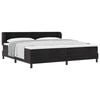 vidaXL Letto a molle con materasso Nero 200 x 200 cm Velluto