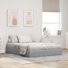 vidaXL Letto con Contenitore Grigio chiaro 135 x 190 cm Tessuto