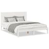 vidaXL Giroletto Extra Lungo senza Materasso Bianco 140x210cm Massello