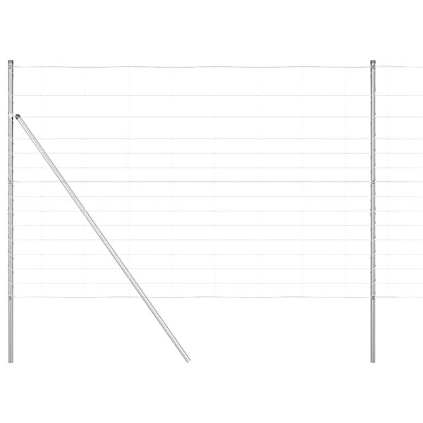 vidaXL Palo della recinzione Zincato 25 x 1,6 m Acciaio