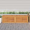 vidaXL Contenitore Giardino con Borsa 200x50x55 cm Legno Massello Teak