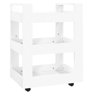 vidaXL Carrello da Cucina Bianco 60x45x80 cm in Legno Multistrato