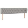 vidaXL Testiera ad Orecchio Grigio Chiaro 203x23x78/88 cm in Tessuto