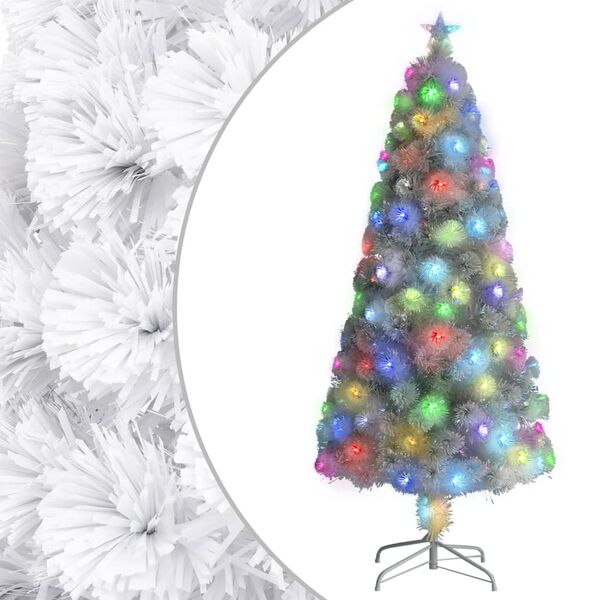 vidaXL Albero Natale Preilluminato Bianco 150 cm in Fibra Ottica