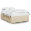 vidaXL Giroletto senza Materasso Crema 140x190 cm in Tessuto
