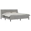 vidaXL Struttura letto con materasso Grigio chiaro 180 x 200 cm