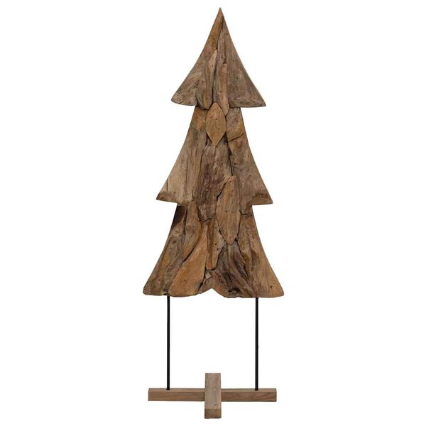 vidaXL Albero di Natale Marrone 90 cm Legno massello di teak