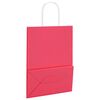 vidaXL Sacchetti di Carta 250 pz con Manici Rosa 21x11x28 cm