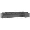 vidaXL Set Divani da Giardino con Cuscini 6 pz in Polyrattan Grigio