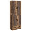 vidaXL Set di armadi 2 pz Legno antico Legno ingegnerizzato