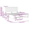 vidaXL Struttura del letto Bianco 160 x 200 cm Legno multistrato