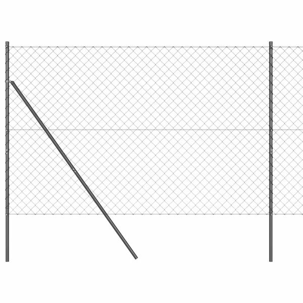 vidaXL Palo della recinzione Grigio 25 x 1,6 m (maglia 60 x 60 mm)