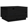 vidaXL Tavolino da Salotto Nero 60x50x35 cm in Legno Massello di Pino