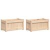 vidaXL Fioriere da Giardino 2 pz in Legno Massello di Pino