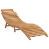 vidaXL Lettino da Giardino con cuscino Marrone 198 x 55 x 58,5 cm