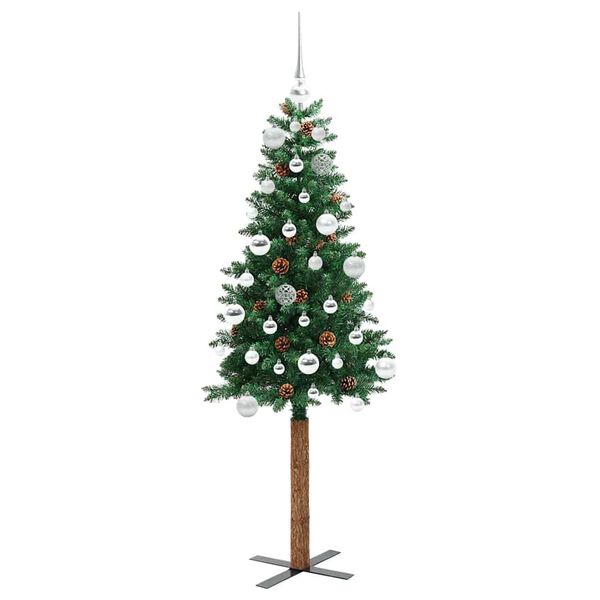 vidaXL Albero di Natale snodato con 150 LED con supporto Verde 150 cm
